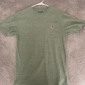 Carhartt Men's Green and Khaki T-shirt